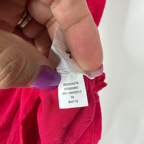 2/$30 White House Black Market Cap Short Sleeve Tee V-Neck Fitted Red #A0126 - Picture 7 of 8